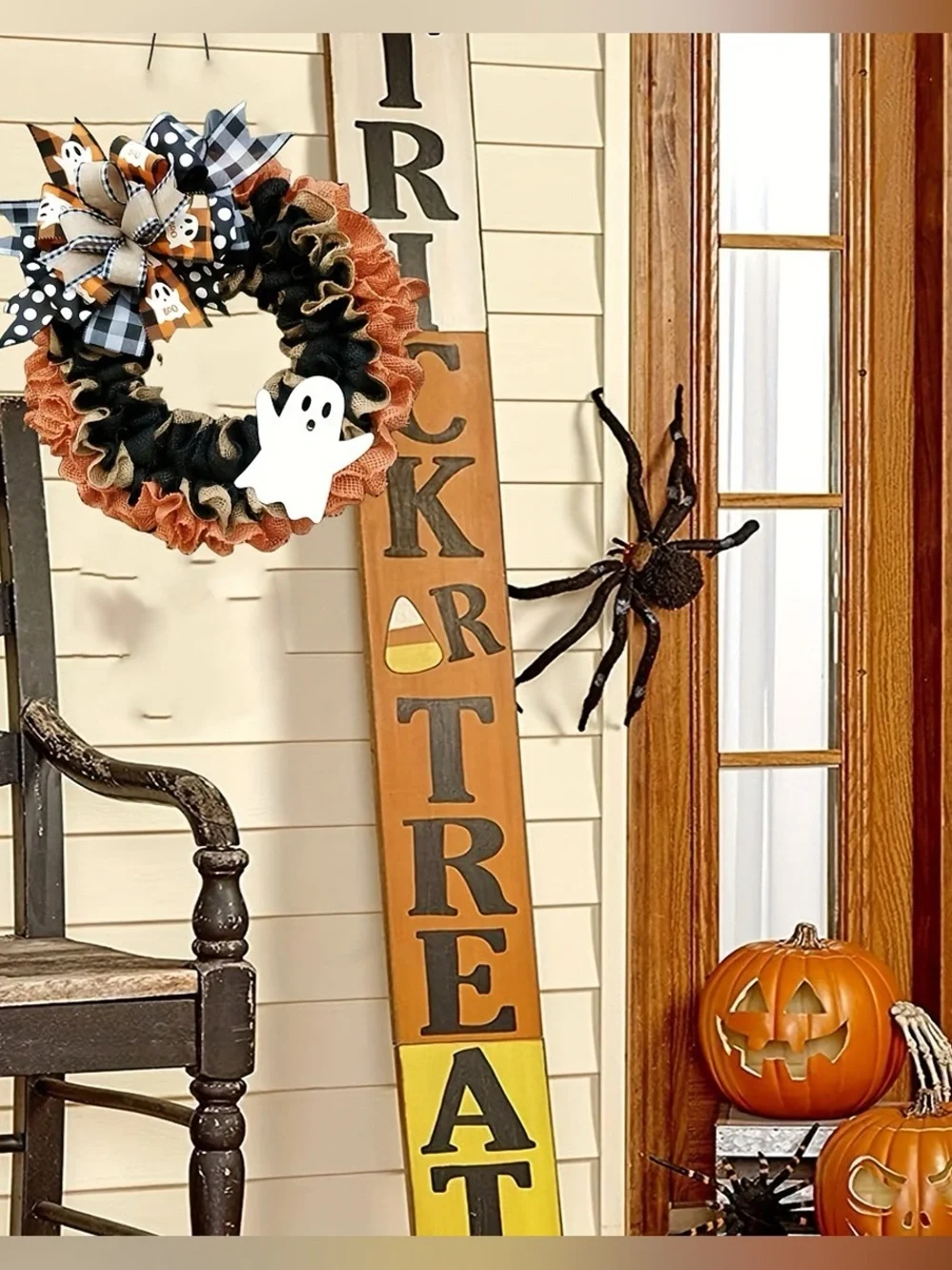 Halloween Decorative Ghost Wreath